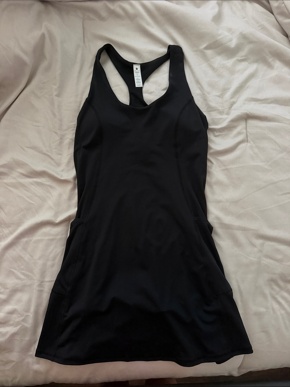 Yogalicious Black Racerback Athletic Tank Dress
